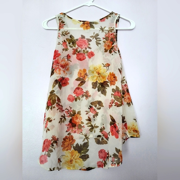 Floral blouse lightweight Sheer - Picture 5 of 5